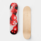 Red Drops – Abstract Skateboard Design スケートボード (正面)