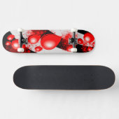 Red Drops – Abstract Skateboard Design スケートボード (横)
