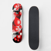 Red Drops – Abstract Skateboard Design スケートボード (正面)