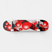 Red Drops – Abstract Skateboard Design スケートボード (横)