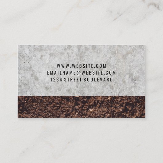 Red Dump Truck | Concrete and Dirt 名刺 (裏面)