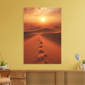 Red Dune Horizon – Sunlit Desert Path Canvas Print キャンバスプリント (インサイチュ (リビング))