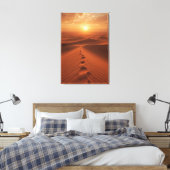 Red Dune Horizon – Sunlit Desert Path Canvas Print キャンバスプリント (インサイチュ (寝室))