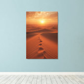 Red Dune Horizon – Sunlit Desert Path Canvas Print キャンバスプリント (インサイチュ (ウッドフロア))