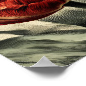 Red Dutch tulips ポスター (角)