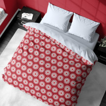 Red Duvet Coverのデイジーの巻き付け