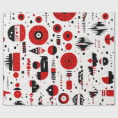 Red Earth：アメリカの先住民模様 ラッピングペーパー (フラット)