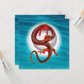 Red Eastern Dragon - Mythical Fantasy Creature カード (正面/裏面インサイチュ)