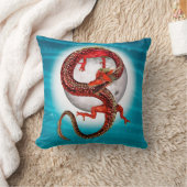 Red Eastern Dragon - Mythical Fantasy Creature クッション (ブランケット)