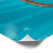 Red Eastern Dragon - Mythical Fantasy Creature ポスター (コーナー)