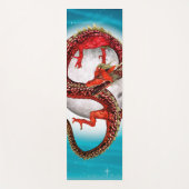 Red Eastern Dragon - Mythical Fantasy Creature ヨガマット (正面)