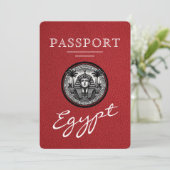 Red Egypt Passport Wedding Invitation 招待状 (スタンド正面)