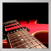Red Electric Guitar Photo - PERSONALIZE ポスター (正面)