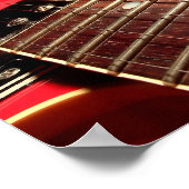 Red Electric Guitar Photo - PERSONALIZE ポスター (角)