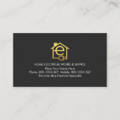 Red Electric Lightning Power Bolt 名刺 (裏面)