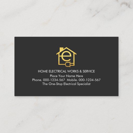 Red Electric Lightning Power Bolt 名刺 (裏面)