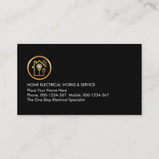 Red Electric Lightning Powers Your Name 名刺 (裏面)