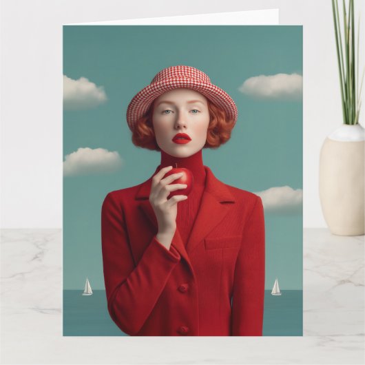 Red Elegance with Apple カード (正面)