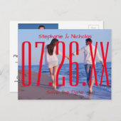 Red Empire Date & Photo – 日付はがきを保存 案内ポストカード (正面/裏面)