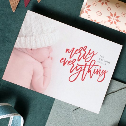 Red Everything メリー Christmas Photo シーズンカード