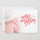 Red Everything メリー Christmas Photo シーズンカード (正面)