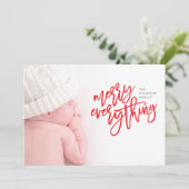 Red Everything メリー Christmas Photo シーズンカード (スタンド正面)