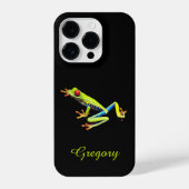 Red Eyed Painted Tree Frog  Name Addition iPhoneケース (裏面)