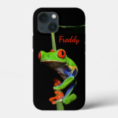 Red Eyed Painted Tree Frog Personal Name Case-Mate iPhoneケース (裏面)