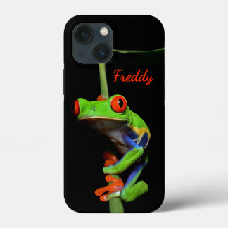 Red Eyed Painted Tree Frog Personal Name iPhone 13 Miniケース