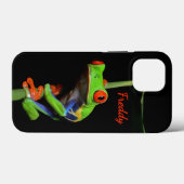 Red Eyed Painted Tree Frog Personal Name Case-Mate iPhoneケース (裏面 (横))