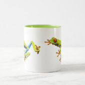 Red eyed tree frog ツートーンマグカップ (中央)