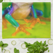 Red-eyed tree frog, Costa Rica キッチンタオル (折り畳み)