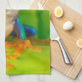 Red-eyed tree frog, Costa Rica キッチンタオル (四つ折り)