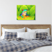 Red-eyed tree frog, Costa Rica キャンバスプリント (インサイチュ (寝室))