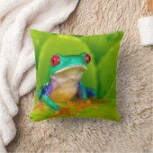 Red-eyed tree frog, Costa Rica クッション (ブランケット)