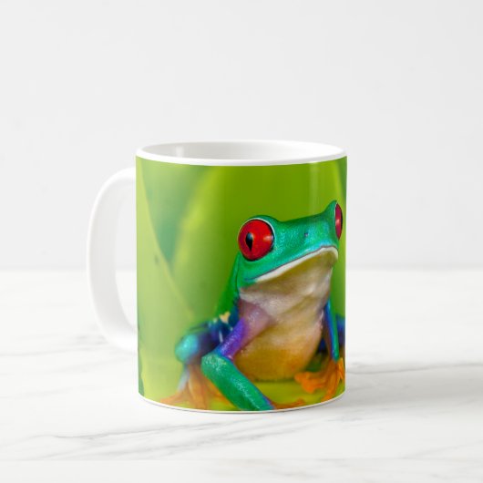 Red-eyed tree frog, Costa Rica コーヒーマグカップ (正面左)