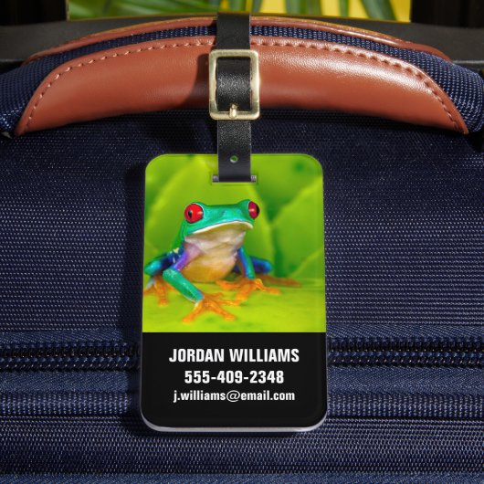 Red-eyed tree frog, Costa Rica ラゲッジタグ (正面インサイチュ2)