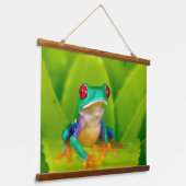 Red-eyed tree frog, Costa Rica 吊り下げ型タペストリー (傾斜あり)