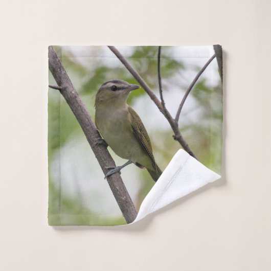 Red-Eyes Vireo:自然 ウォッシュタオル (ウォッシュタオル)