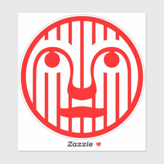 Red Face Modern 4Matt シール (シート)