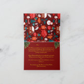 Red Family Christmas Card with Letter サンキューカード (内部)