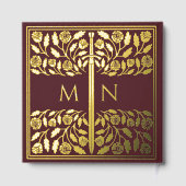 Red Fantasy Royal Medieval Sword Wedding ゲストブック (裏面)