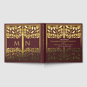 Red Fantasy Royal Medieval Sword Wedding ゲストブック (全面)