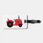 Red Farm Tractor Vehicle ラゲッジタグ (裏面横)