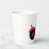 Red Farm Tractor Vehicle 紙コップ (右)