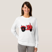 Red Farm Tractor Vehicle Tシャツ (正面フル)