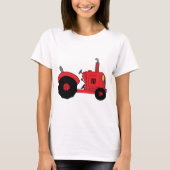 Red Farm Tractor Vehicle Tシャツ (正面)