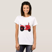 Red Farm Tractor Vehicle Tシャツ (正面フル)