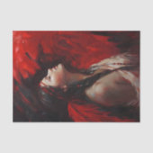 Red Feather Native American Woman Decoupage 薄葉紙 (正面)