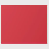 Red Festive Bold Christmas Solid Color  ラッピングペーパー (フラット)